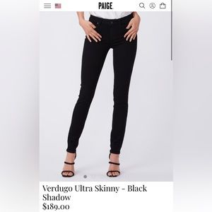 Paige Verdugo Ankle Mid Rise Ultra Skinny Jeans